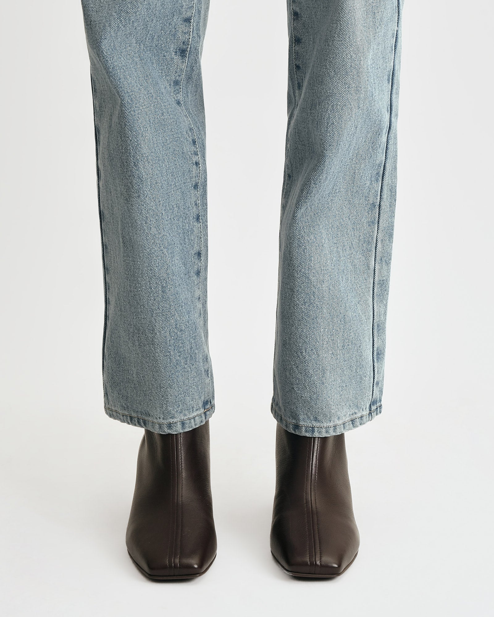 NORI MID ANKLE BOOTS BITTER CHOC LEATHER image