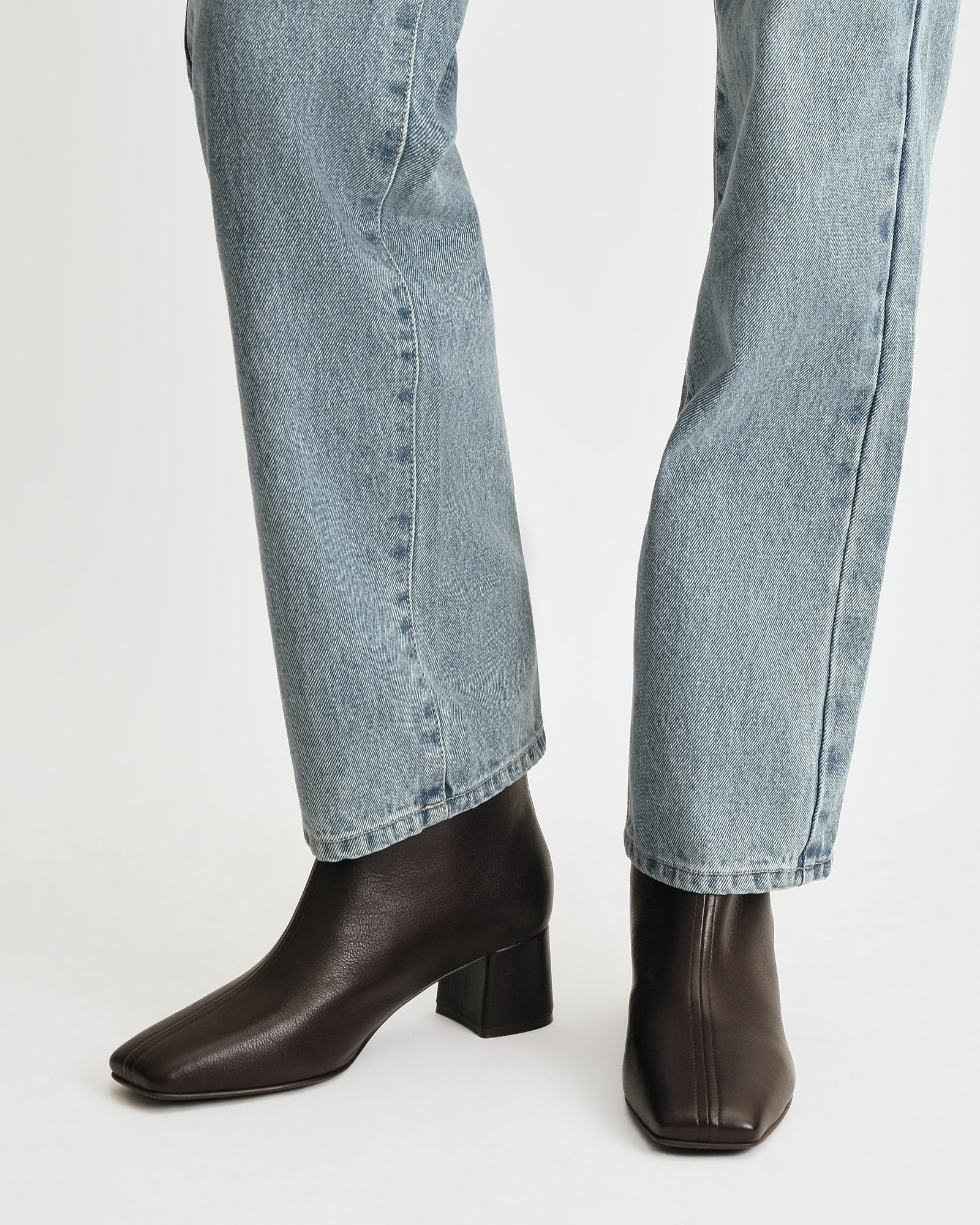 NORI MID ANKLE BOOTS BITTER CHOC LEATHER image