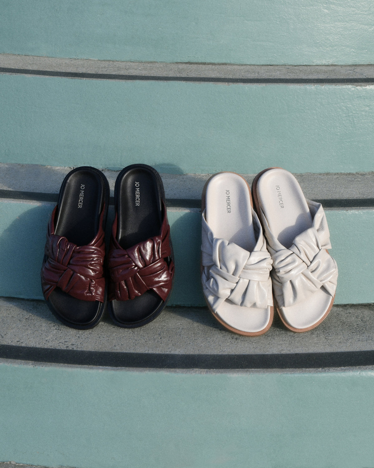 OLLIE FLAT SANDALS MULBERRY LEATHER