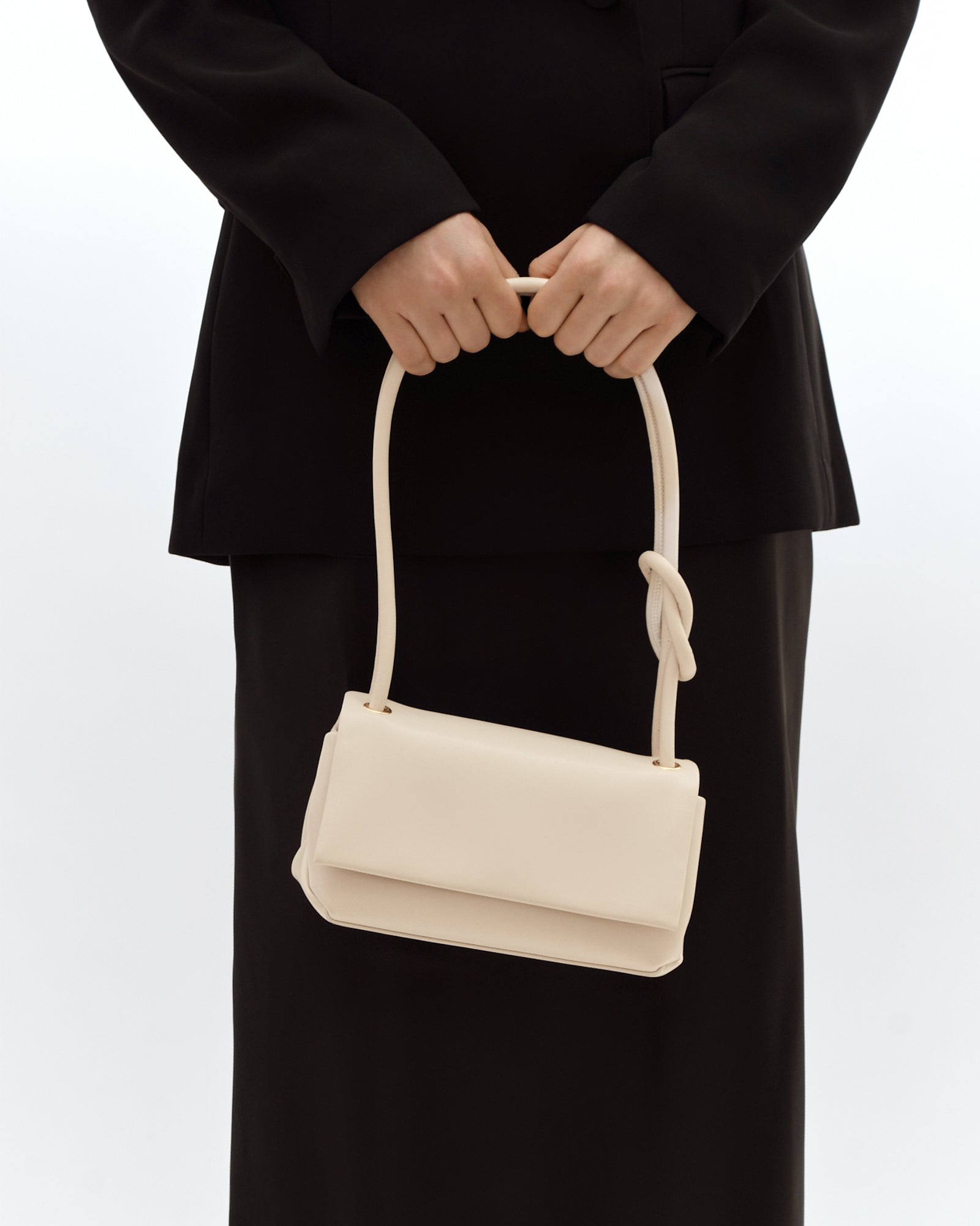 ORCHID SHOULDER BAG OFF WHITE LEATHER image