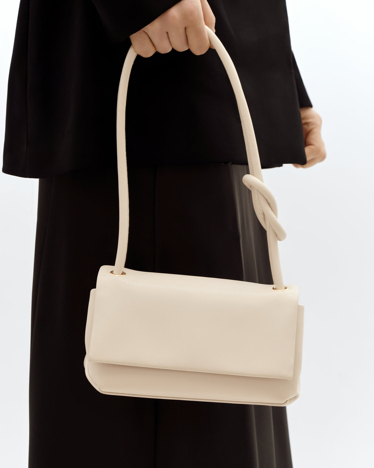 ORCHID SHOULDER BAG OFF WHITE LEATHER