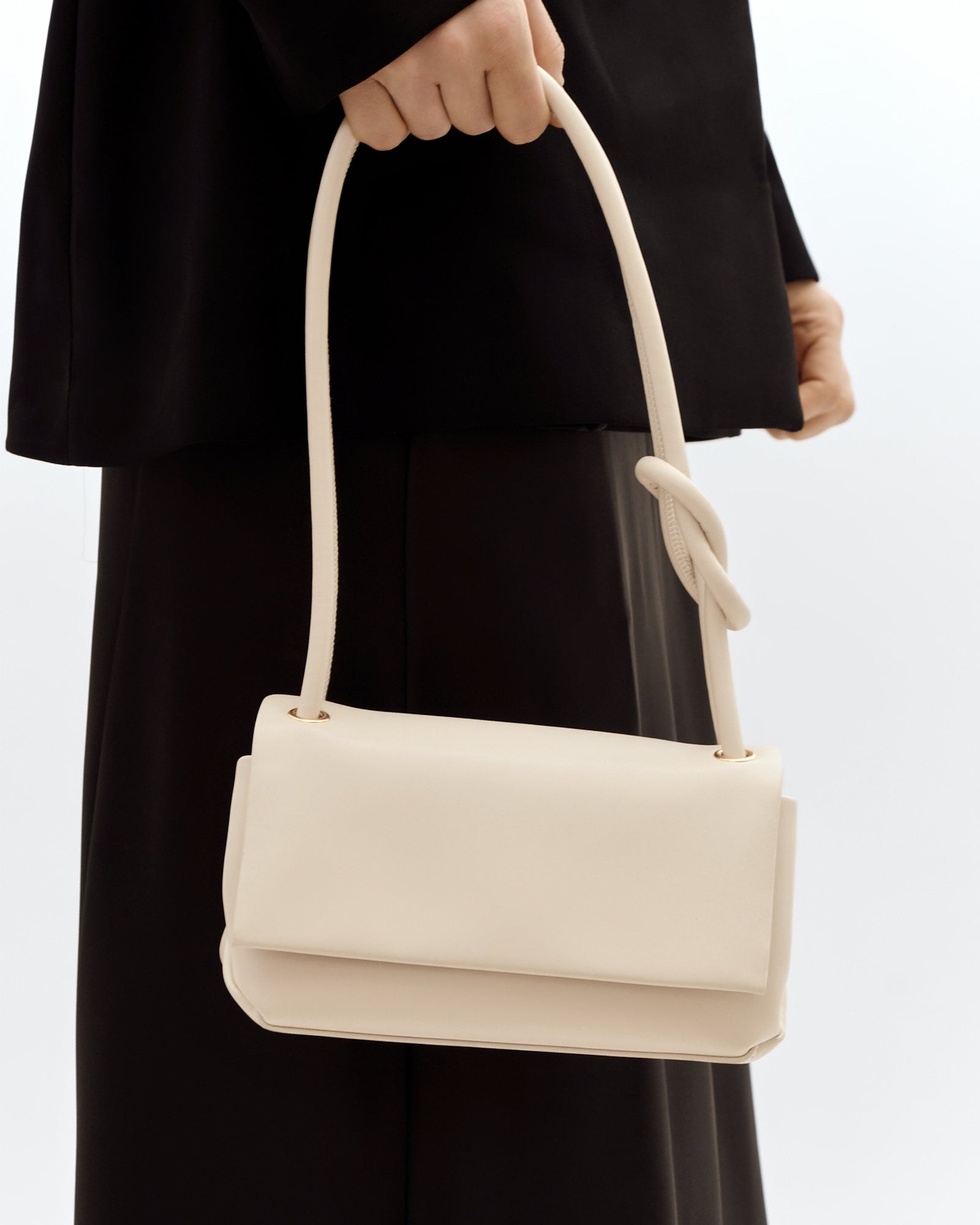 ORCHID SHOULDER BAG OFF WHITE LEATHER image