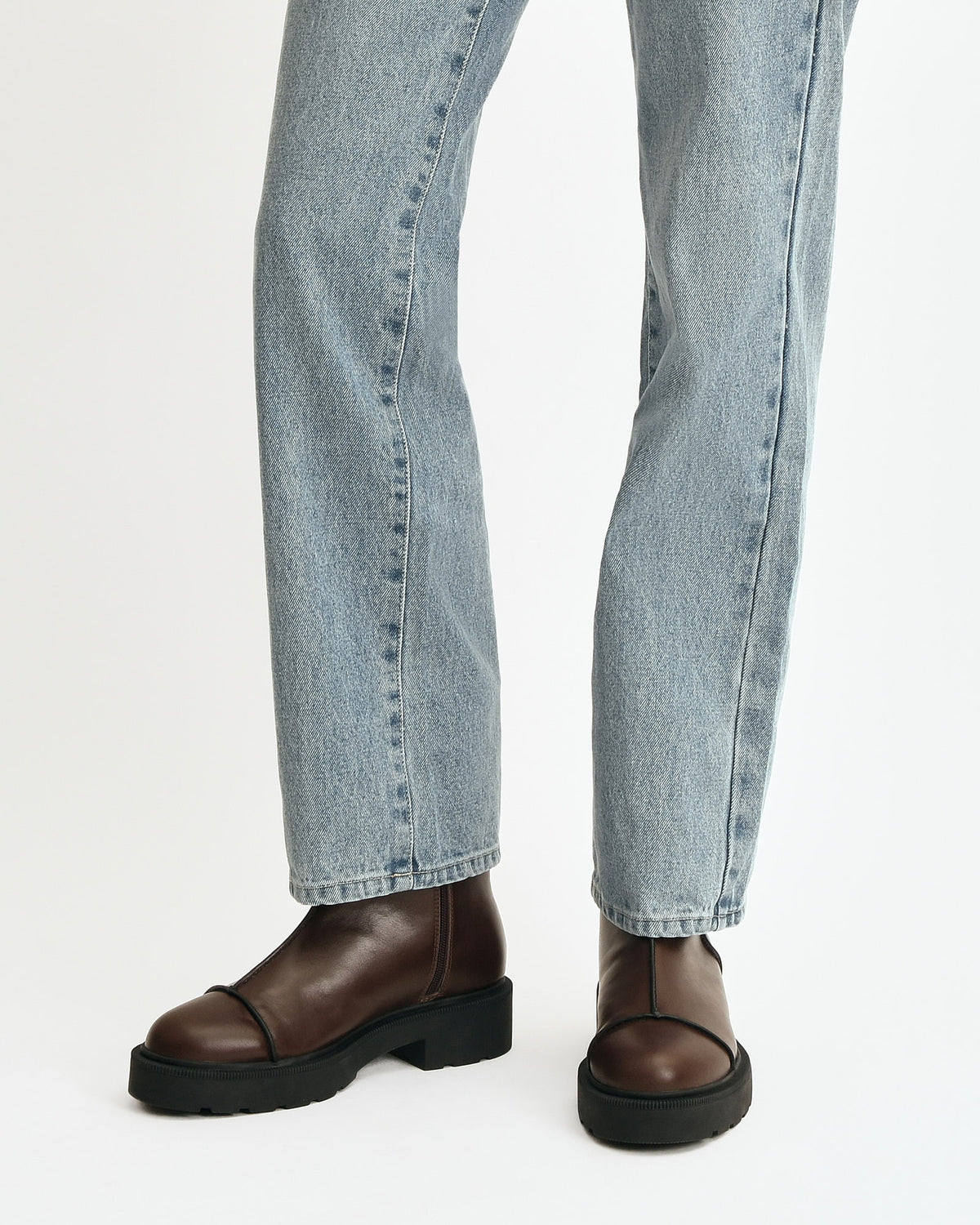 PARKER FLAT ANKLE BOOTS CHESTNUT LEATHER