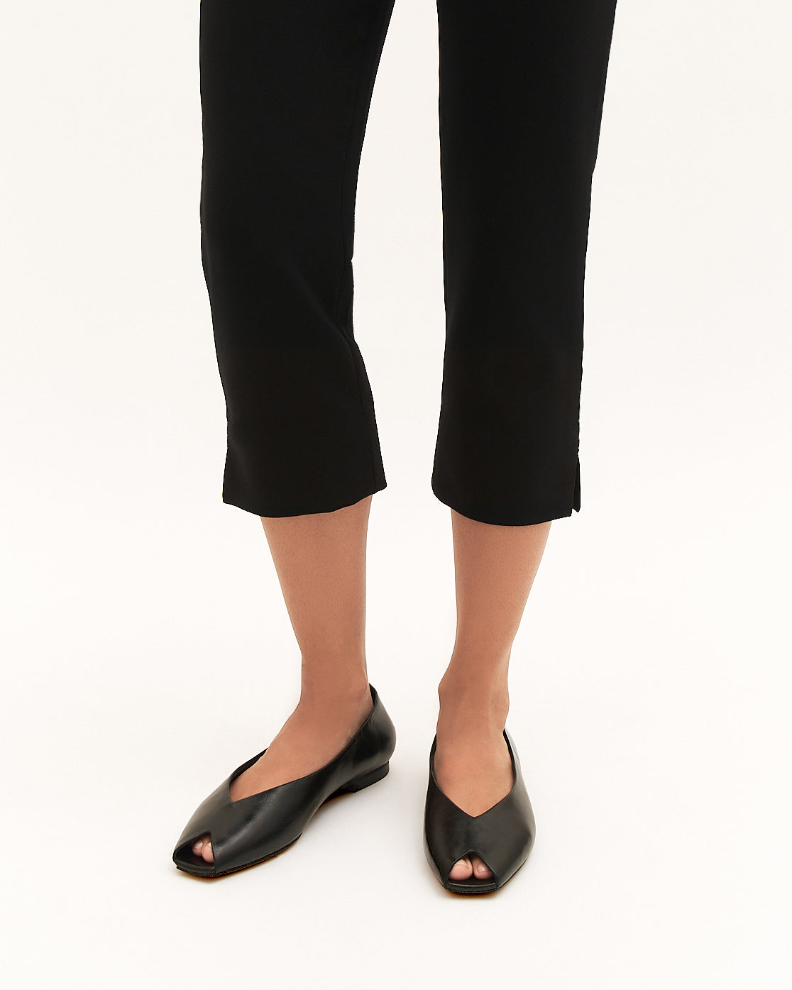 PATSY CASUAL FLATS BLACK LEATHER image