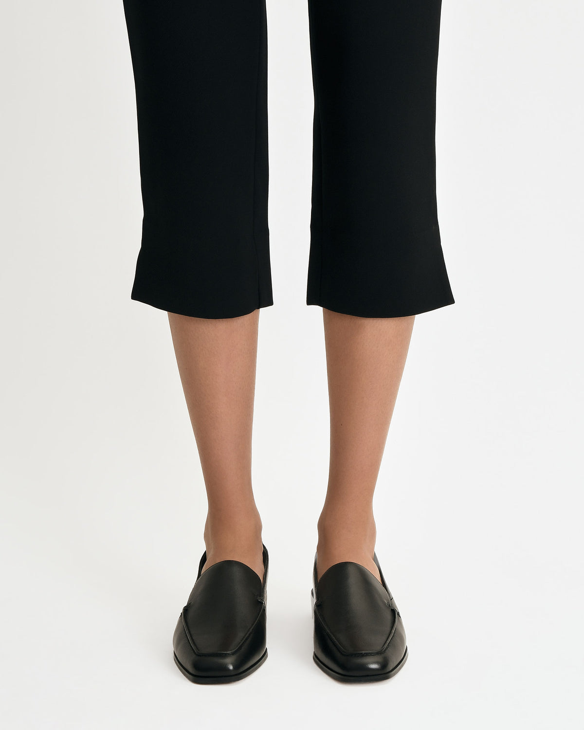 RANA CASUAL FLATS BLACK LEATHER