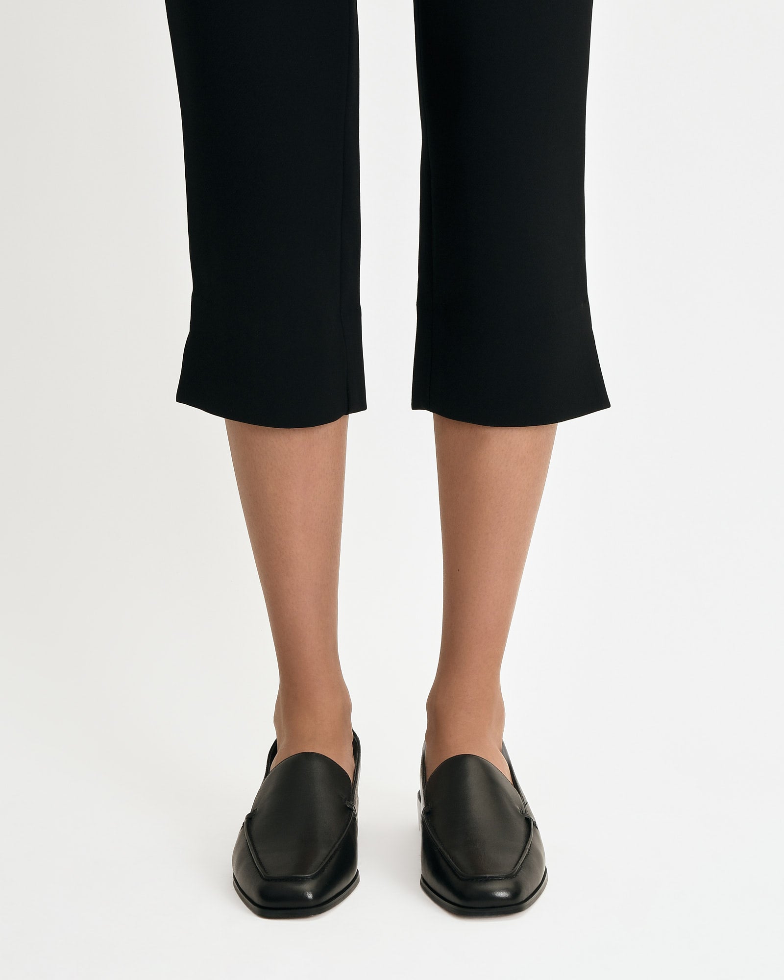 RANA CASUAL FLATS BLACK LEATHER image
