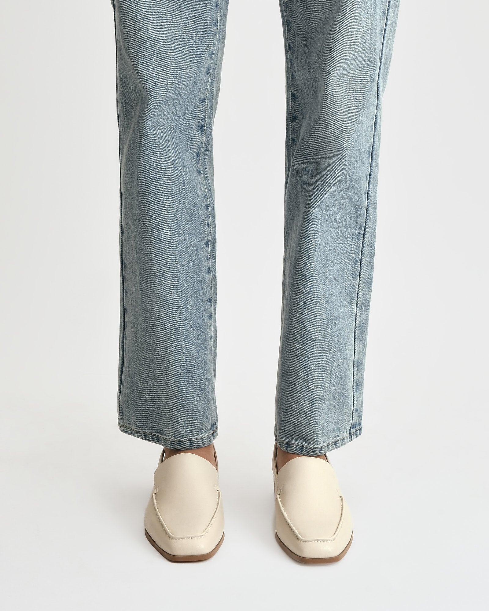 RANA CASUAL FLATS OFF WHITE LEATHER image