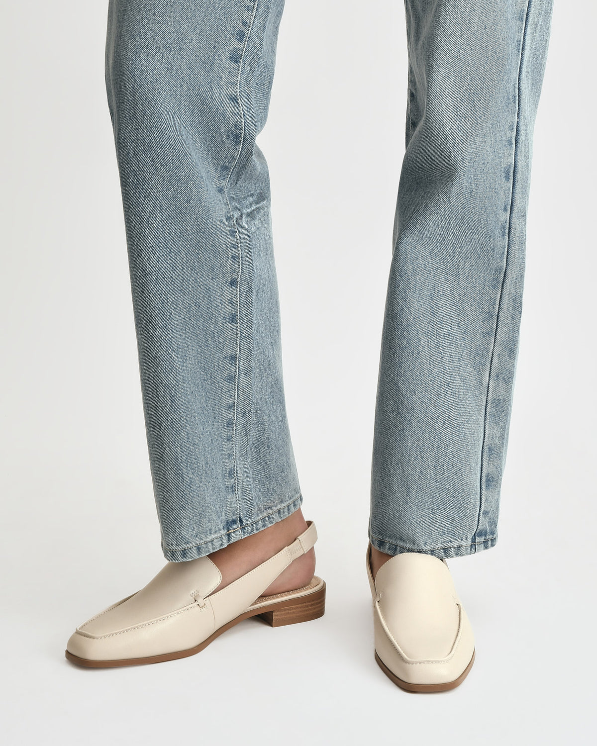 RANA CASUAL FLATS OFF WHITE LEATHER
