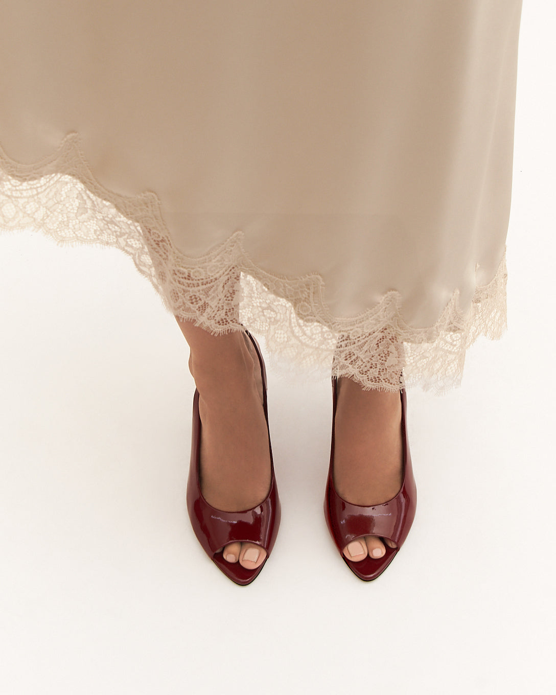 RHODA HIGH HEEL SANDALS RUBY RED PATENT image