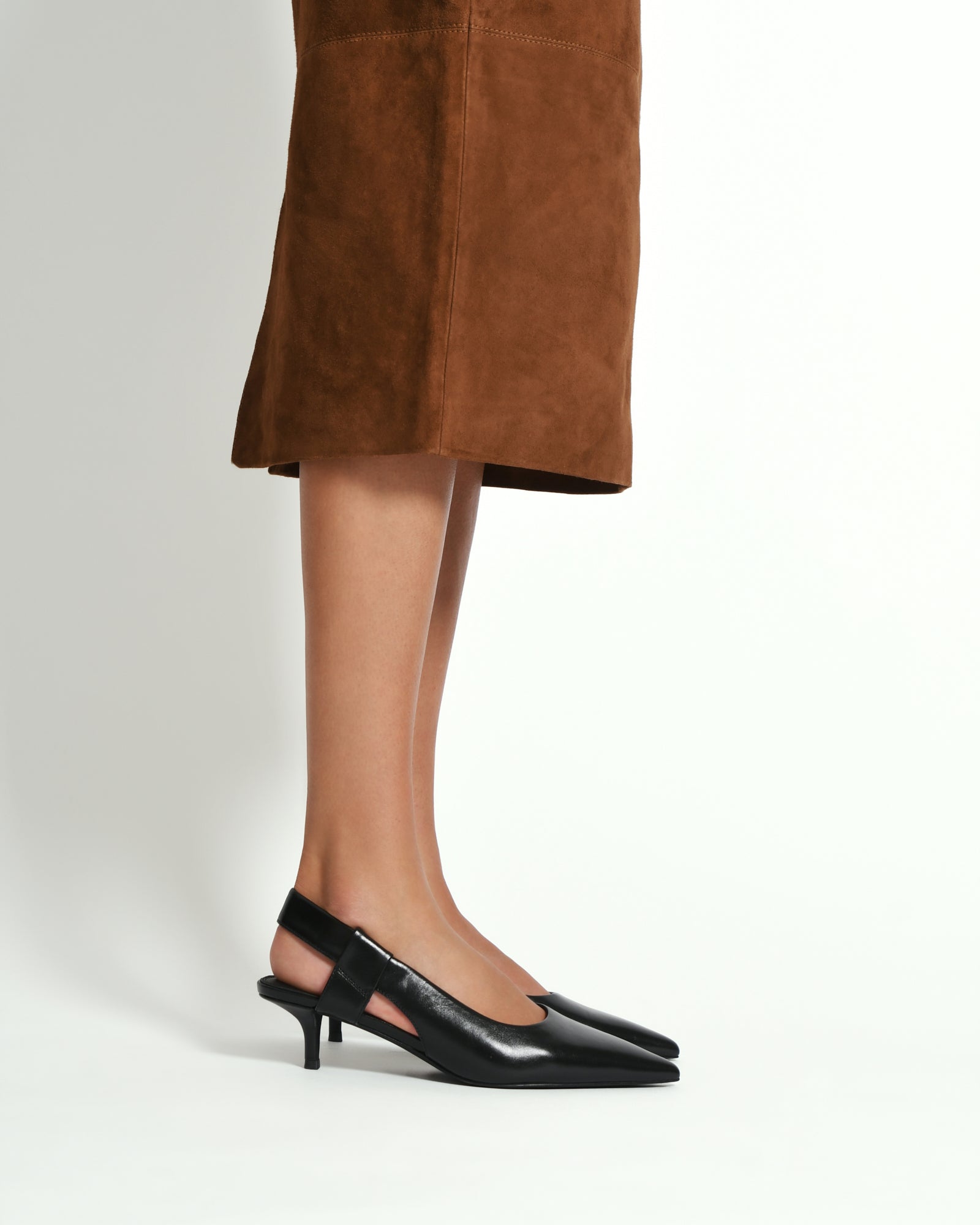 ROSA LOW HEELS BLACK LEATHER