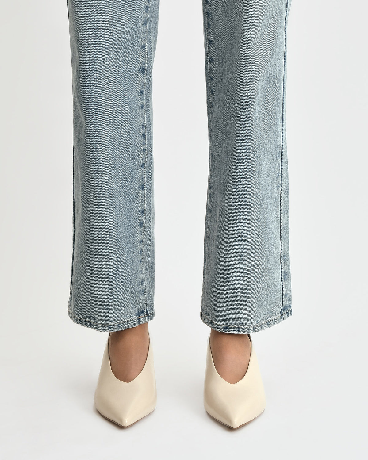 RUSK LOW HEELS OFF WHITE LEATHER