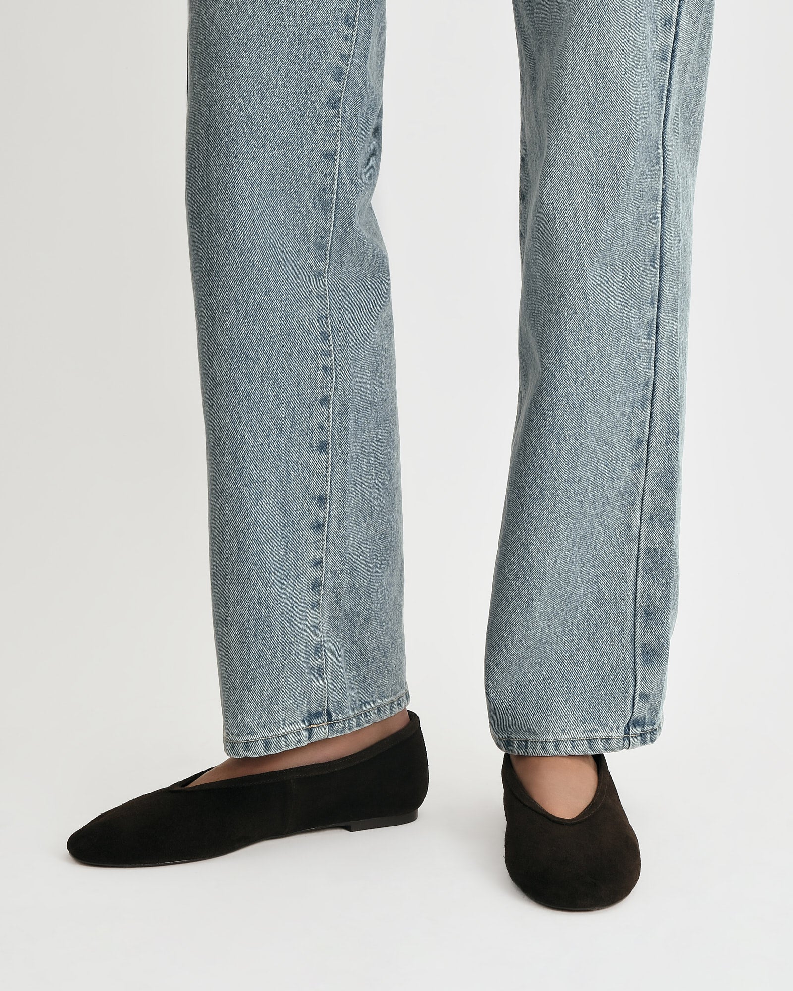 SALEM CASUAL FLATS BITTER CHOC SUEDE image