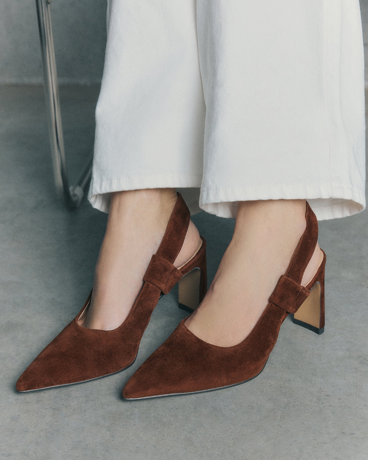 SHEPARD HIGH HEELS RUSSET SUEDE