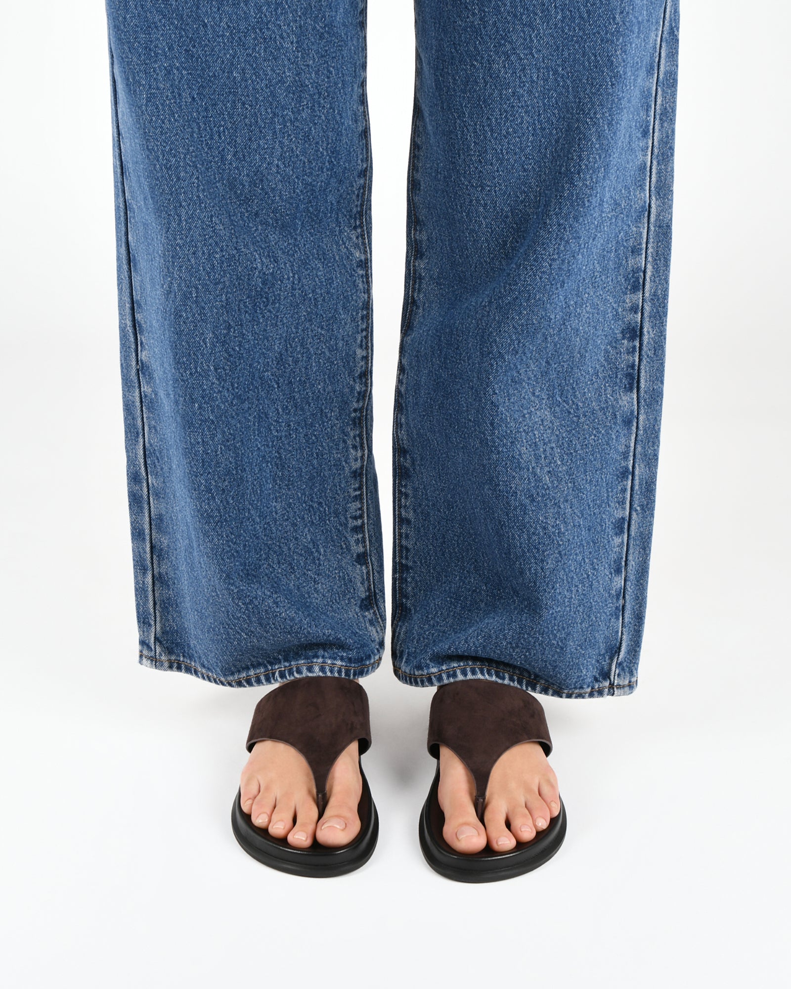 TOBY FLAT SANDALS BITTER CHOC SUEDE image