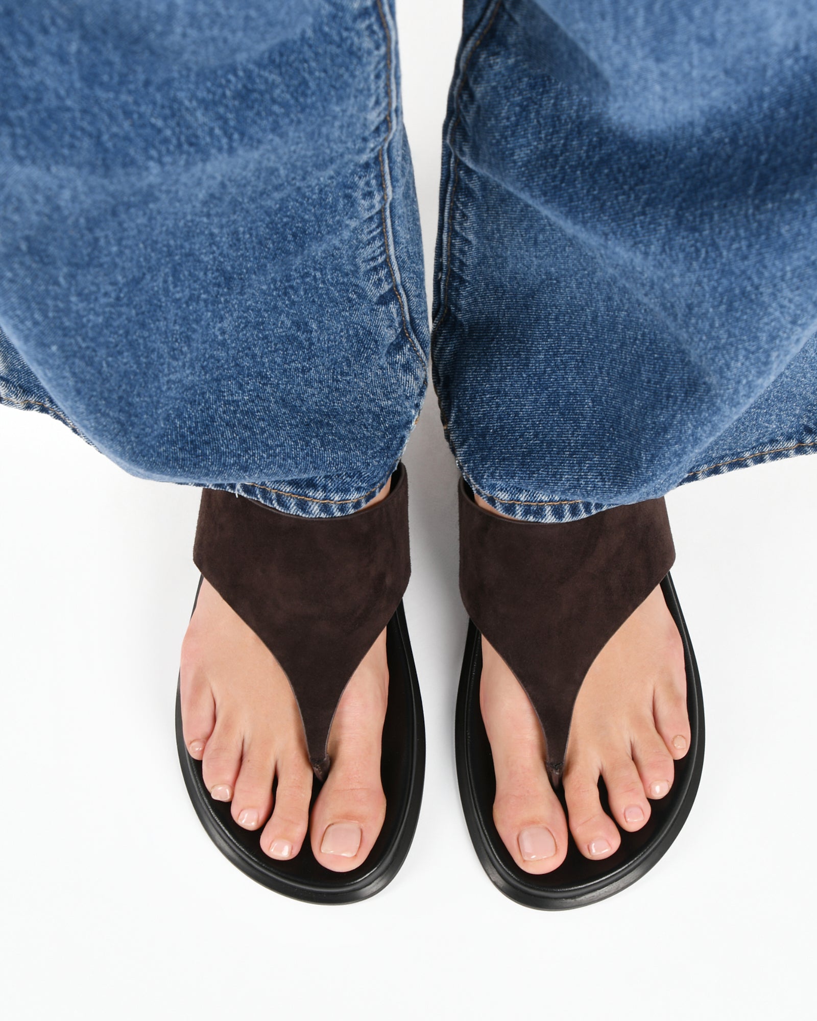 TOBY FLAT SANDALS BITTER CHOC SUEDE image