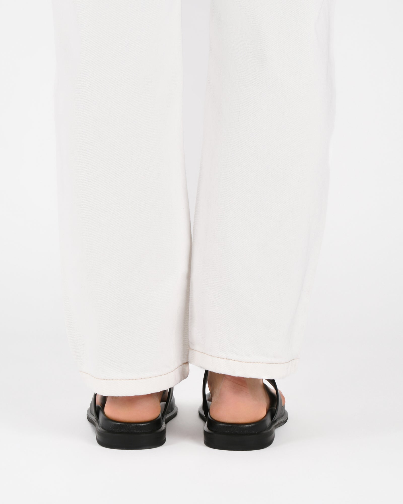 TOBY FLAT SANDALS BLACK LEATHER image