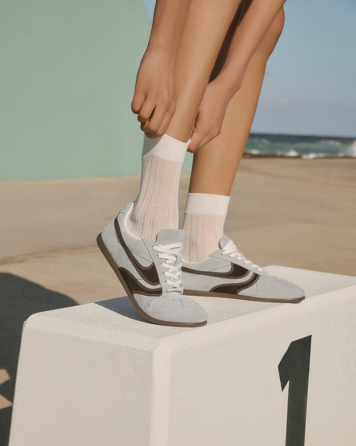 TOTTIE SNEAKERS DUSK BLUE SUEDE