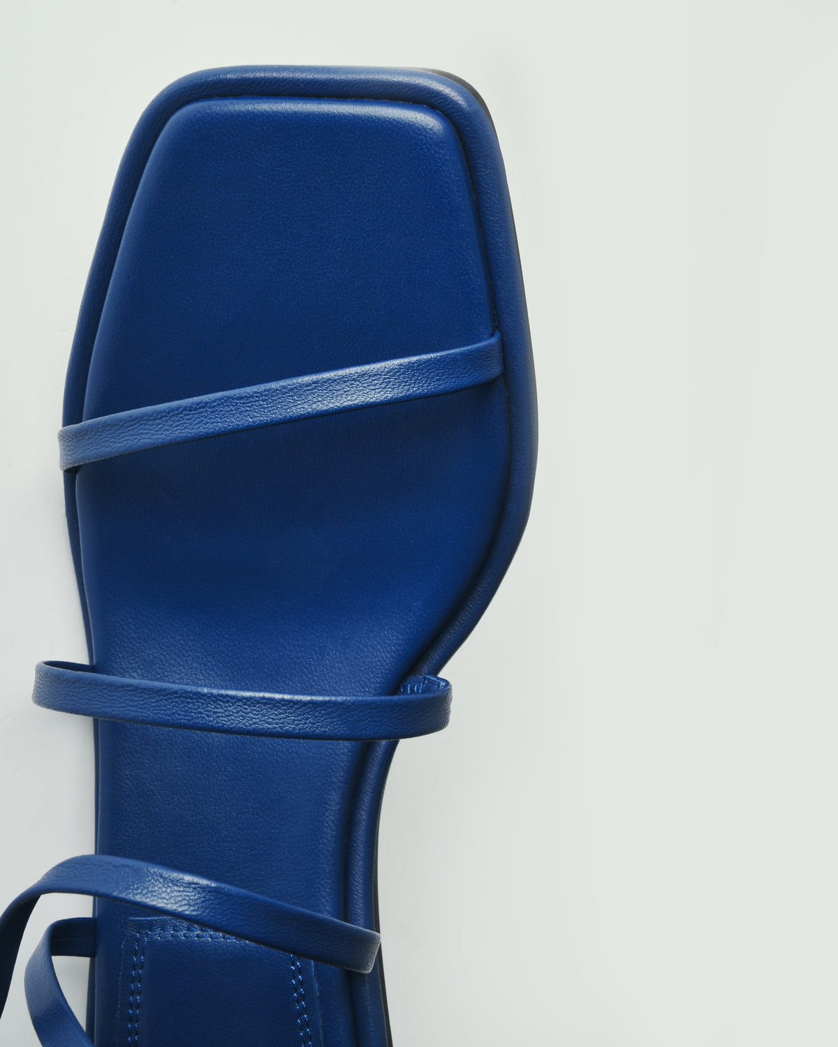 TUCKER MID HEEL SANDALS COBALT LEATHER