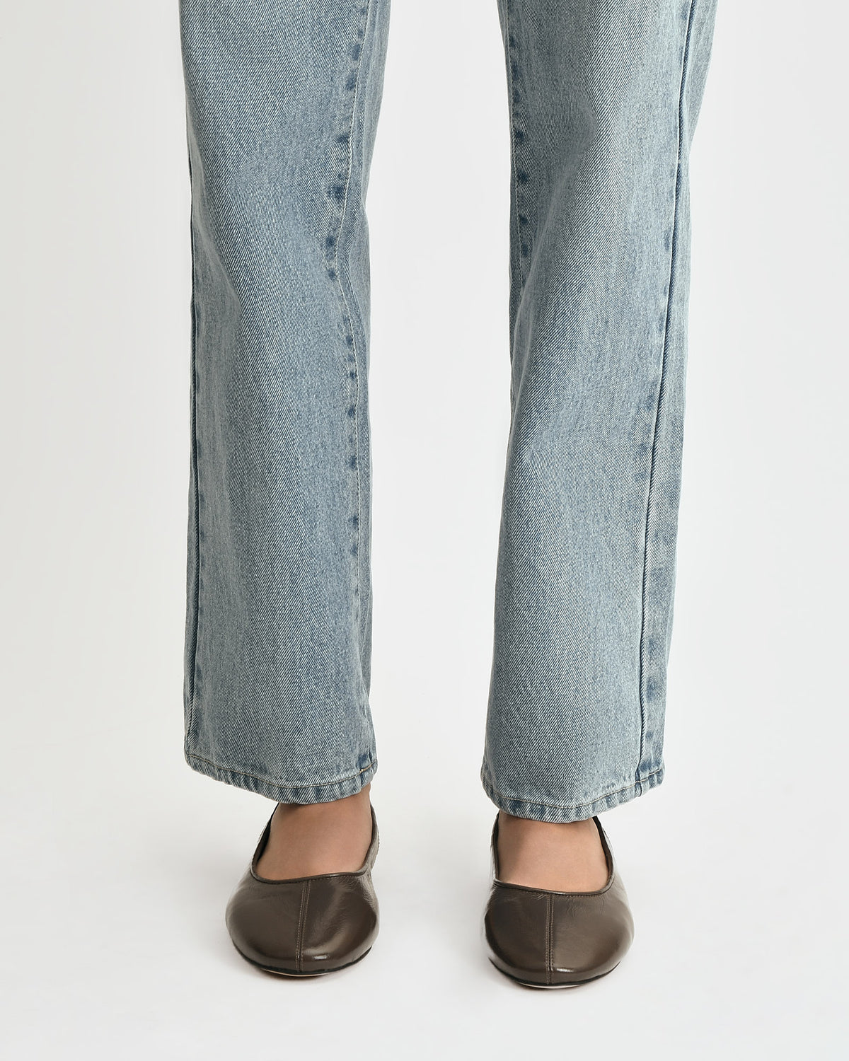 YARRA DRESS FLATS DARK RYE LEATHER