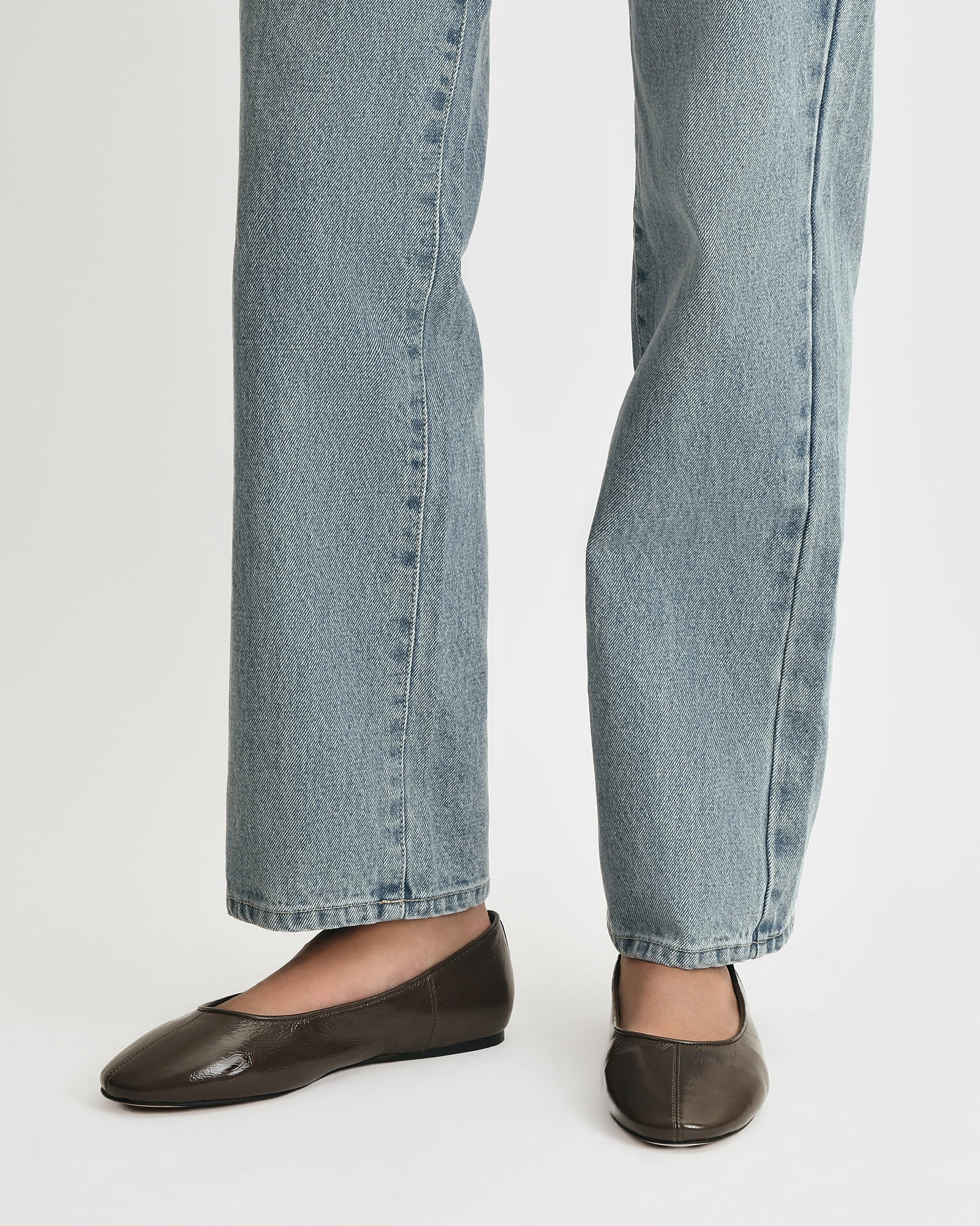 YARRA DRESS FLATS DARK RYE LEATHER image