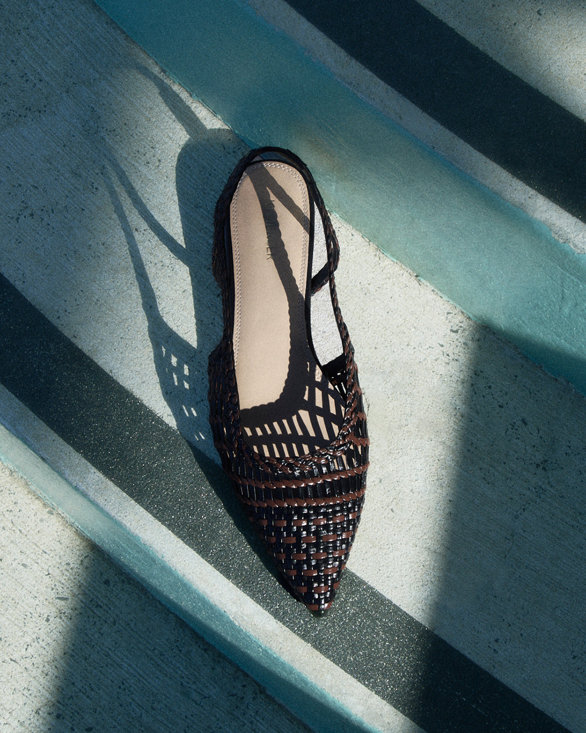 AUBREY DRESS FLATS BLACK/PECAN LEATHER