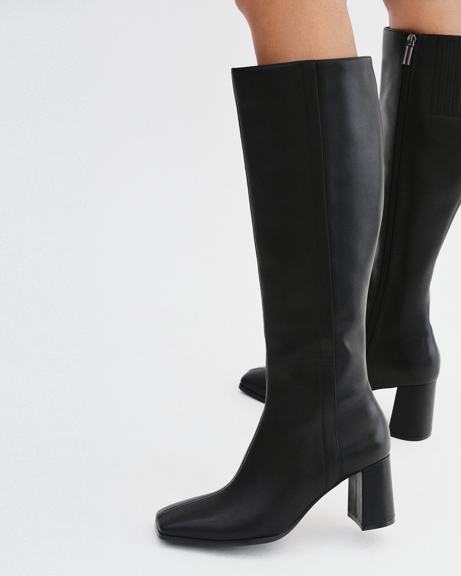 NELLIE KNEE BOOTS BLACK LEATHER image