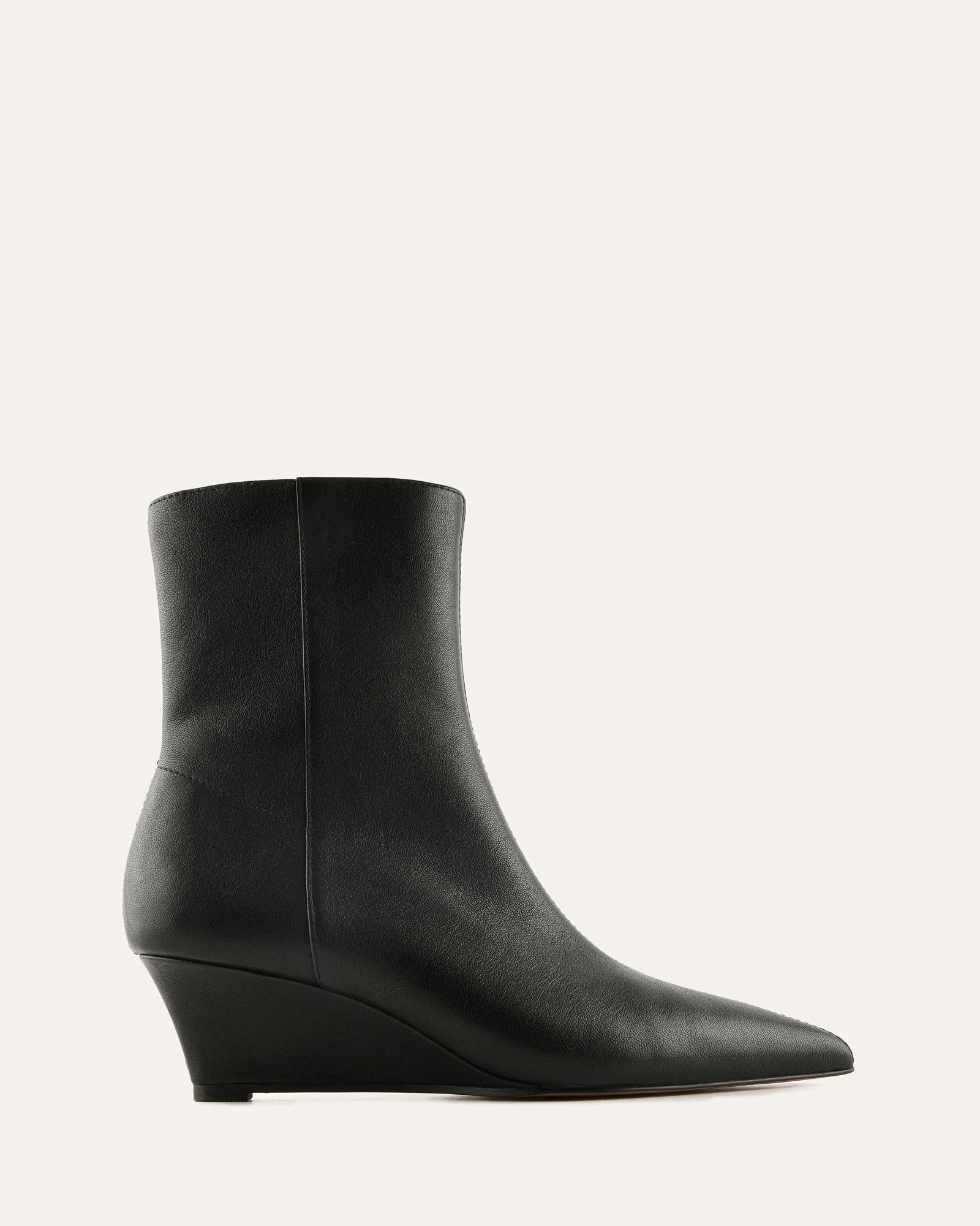 WALTON LOW ANKLE BOOTS BLACK LEATHER image