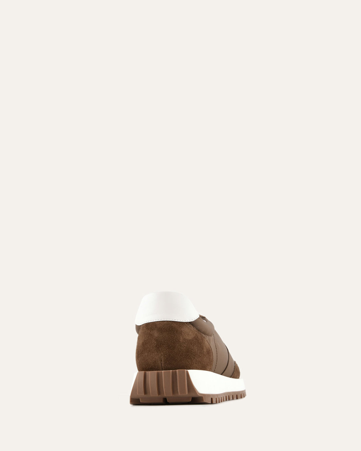 Brown sneaker on a white background