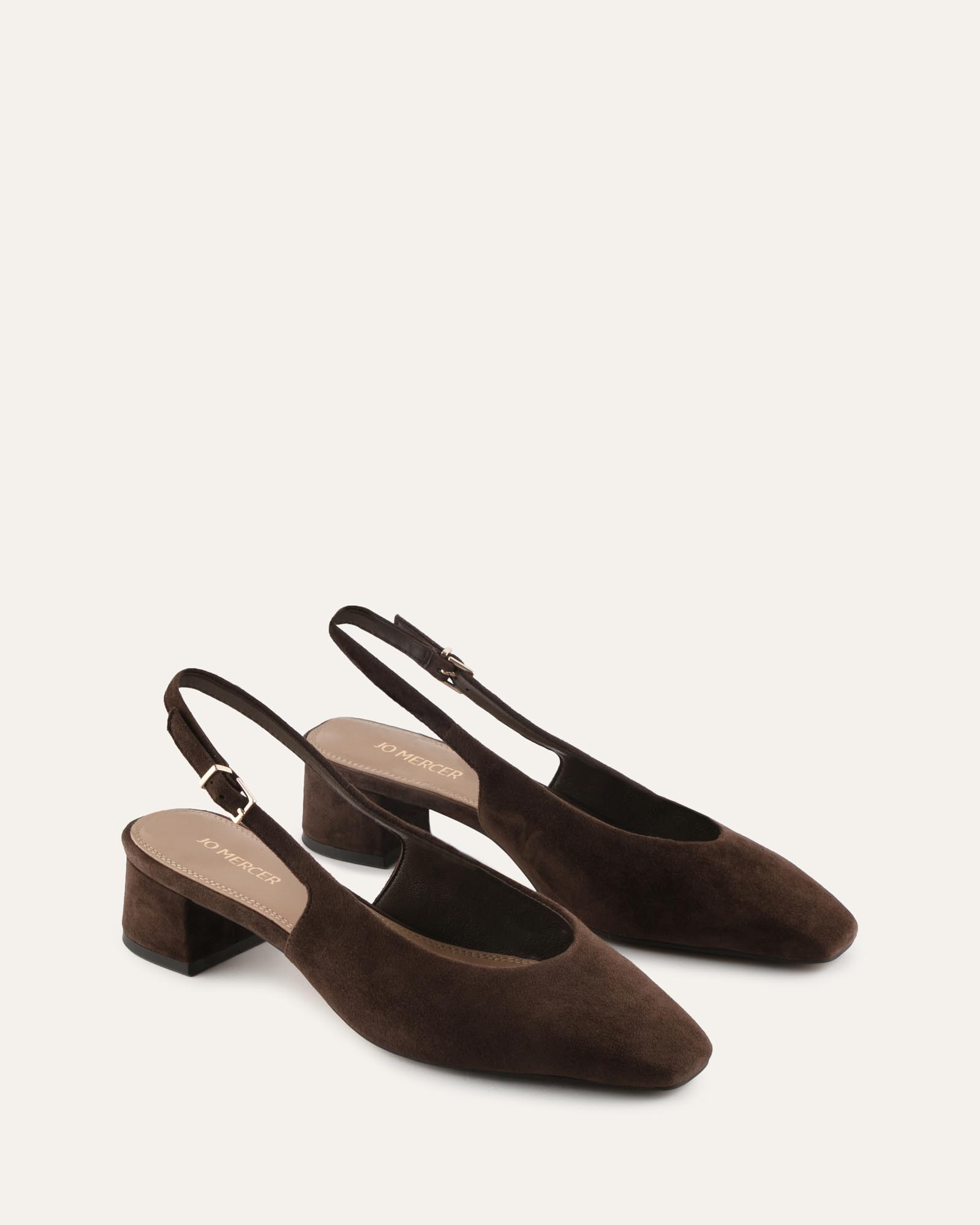 WELLA LOW HEELS CHOCOLATE SUEDE image