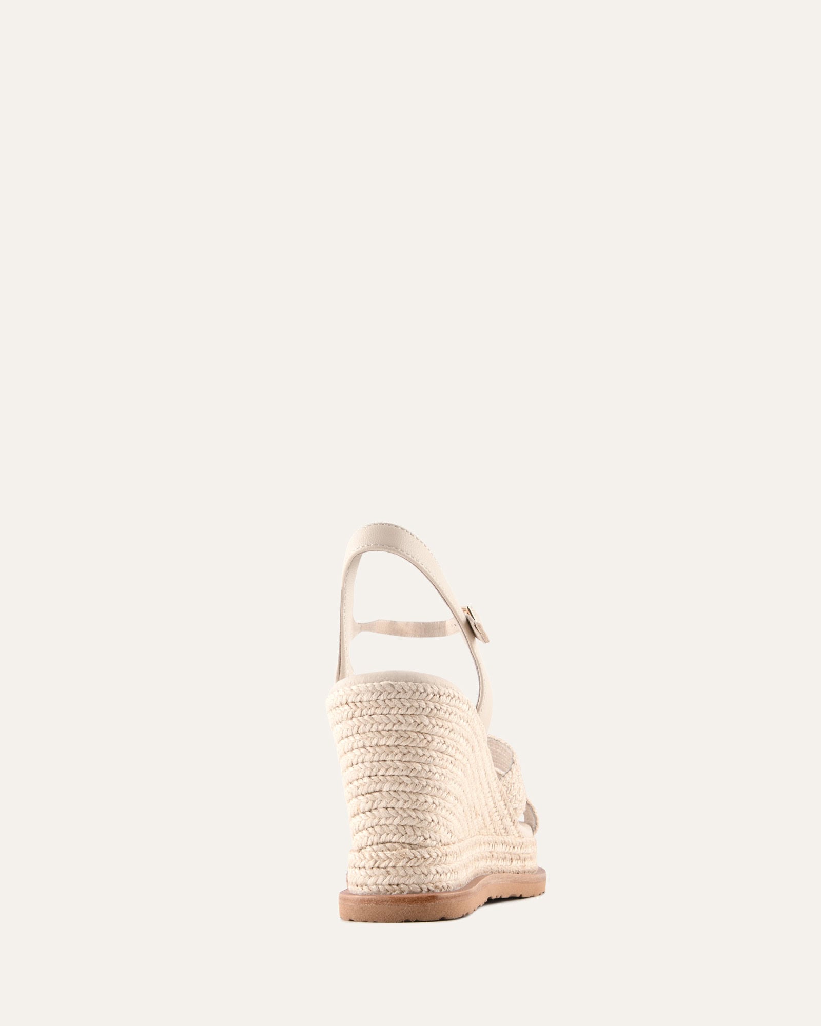 WENDELL HIGH HEEL WEDGES OFF WHITE LEATHER image