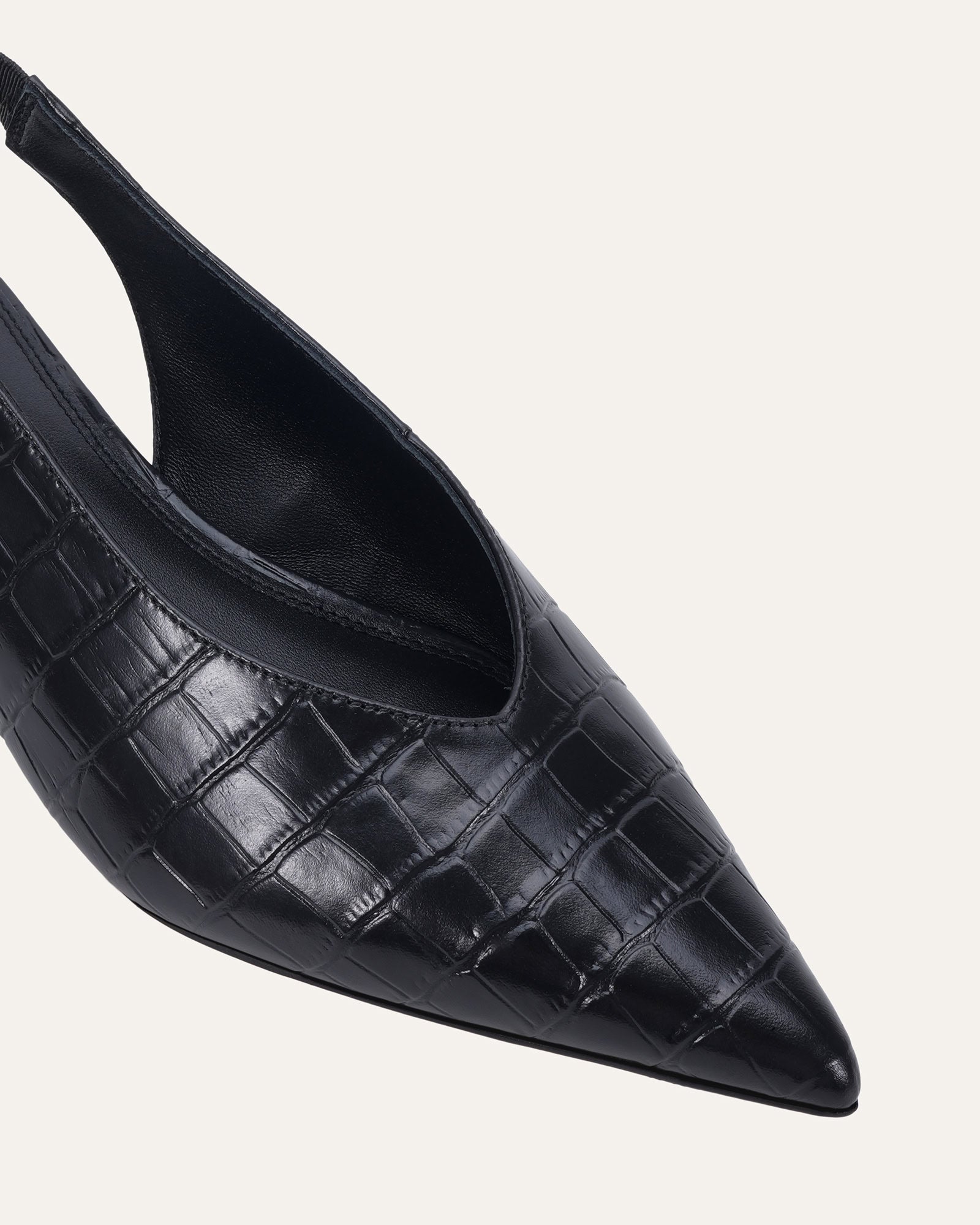 WHITLEY LOW HEELS BLACK CROC image