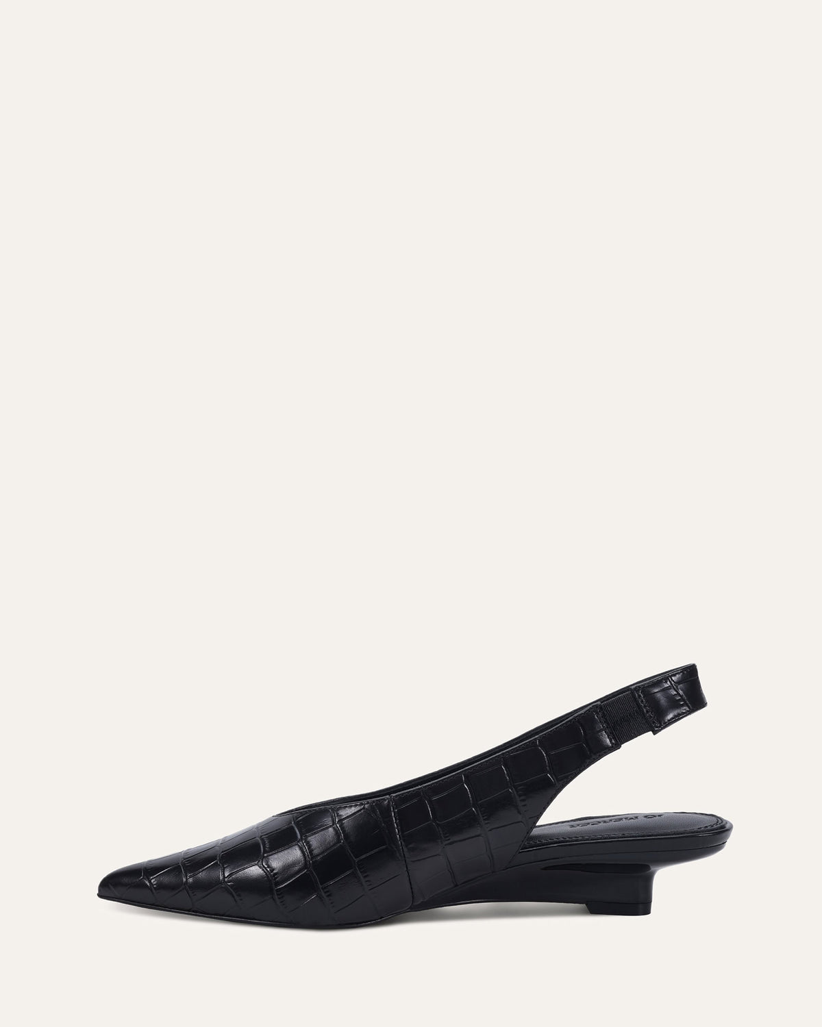 WHITLEY LOW HEELS BLACK CROC