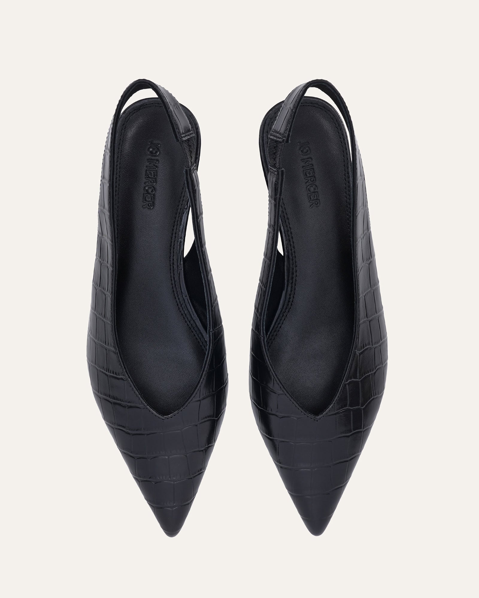 WHITLEY LOW HEELS BLACK CROC image