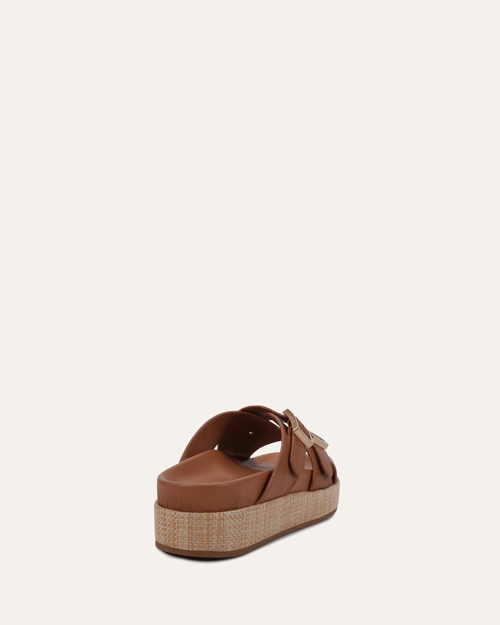 WICCA FLAT SANDALS TUSCAN TAN LEATHER image