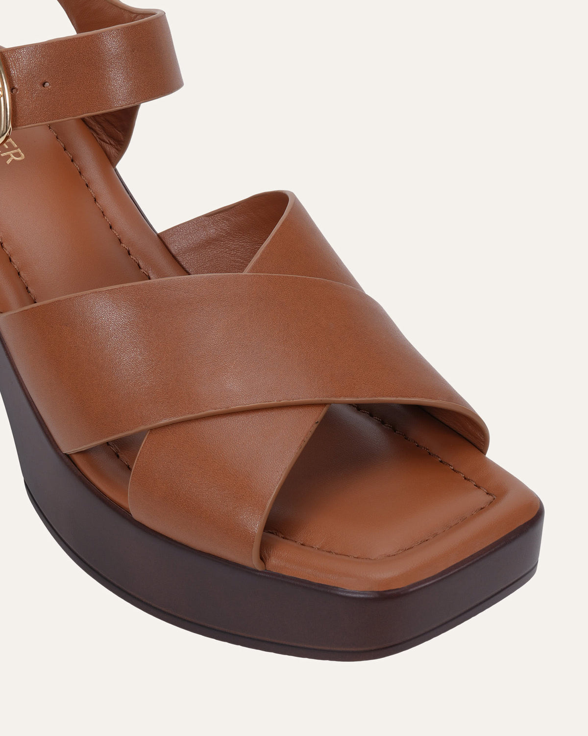 WILMA MID HEEL SANDALS TUSCAN TAN LEATHER