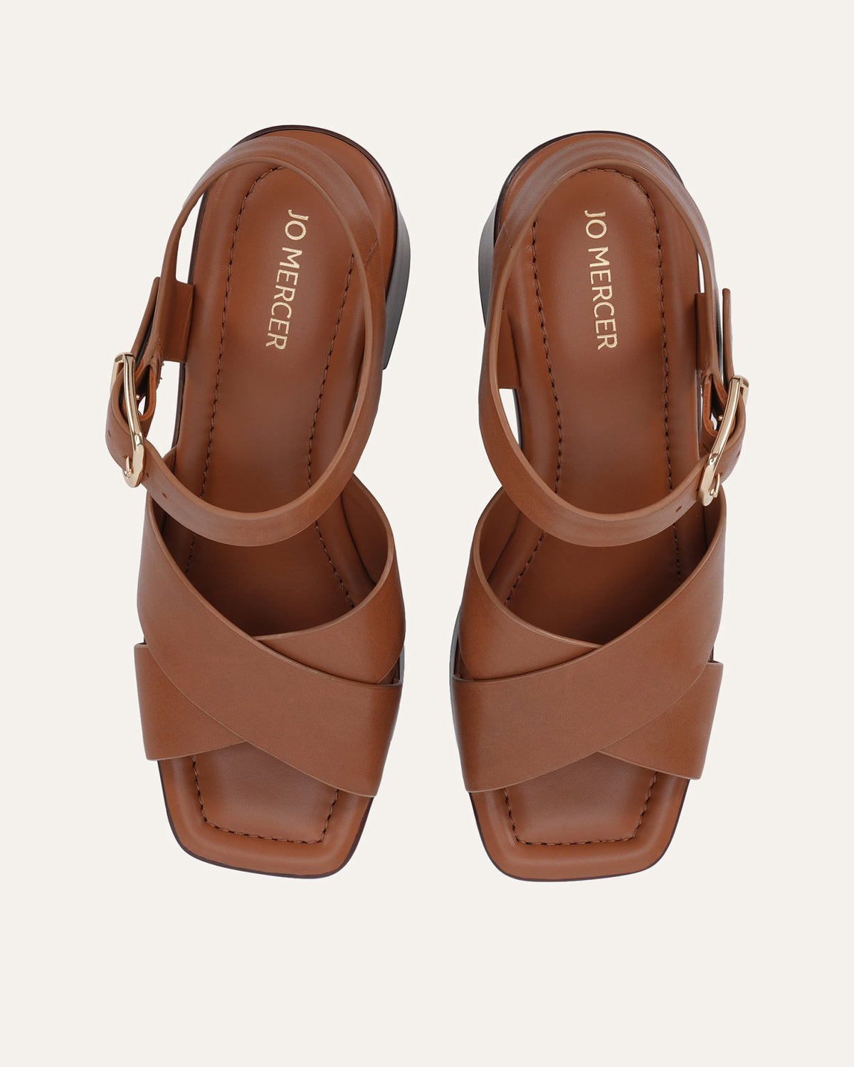 WILMA MID HEEL SANDALS TUSCAN TAN LEATHER
