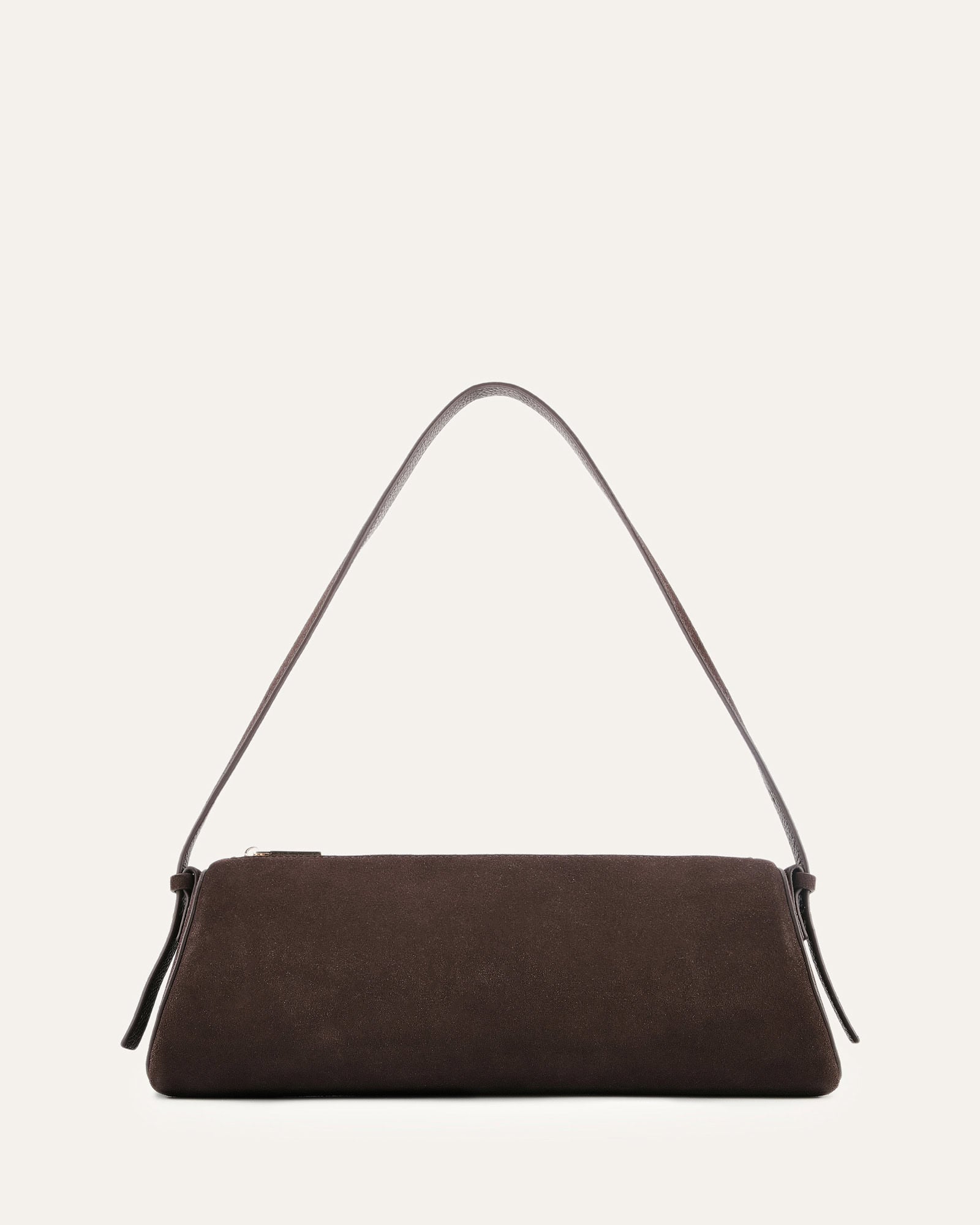 WINFREY SHOULDER BAG BITTER CHOC SUEDE - Jo Mercer