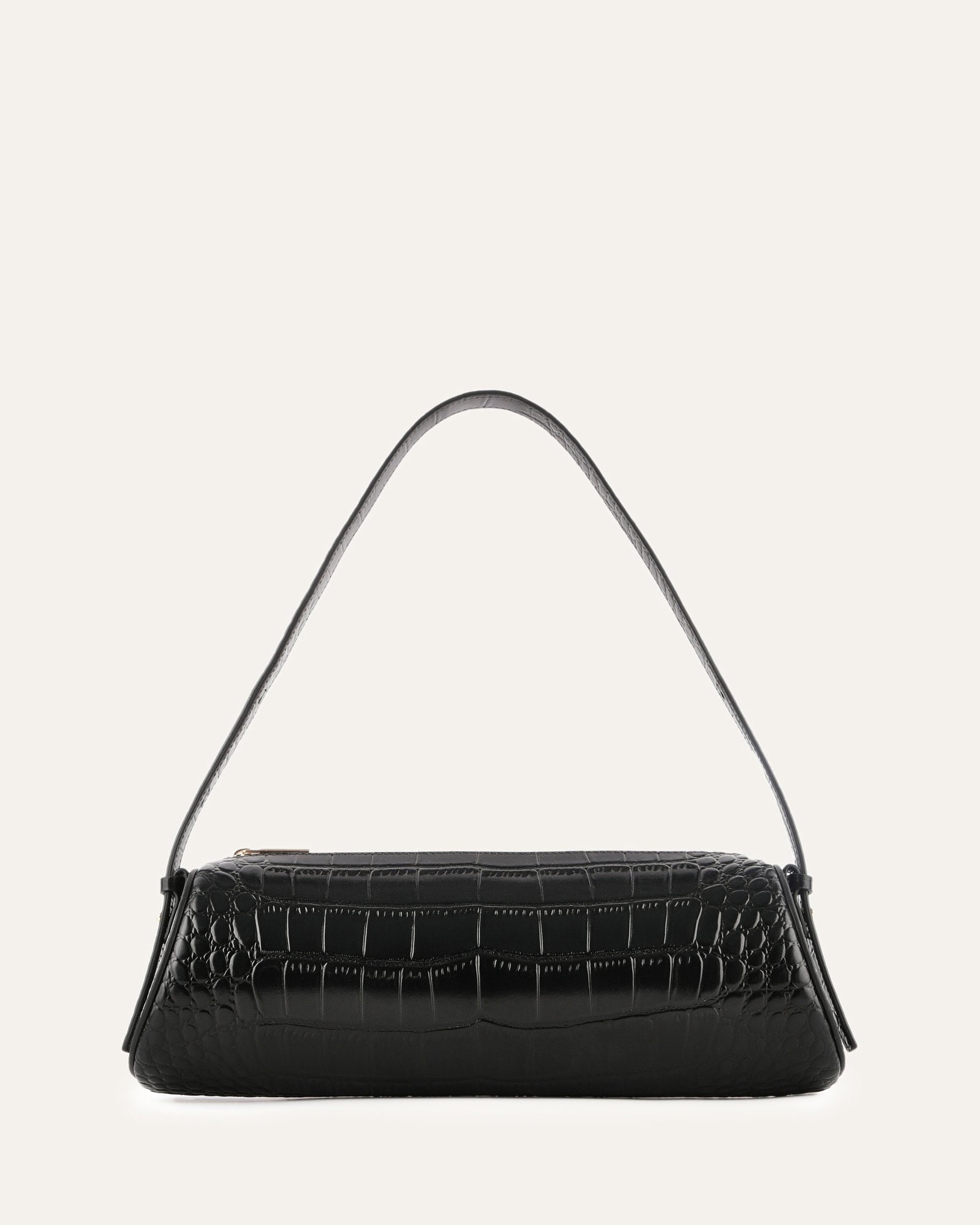 WINFREY SHOULDER BAG BLACK CROC - Jo Mercer