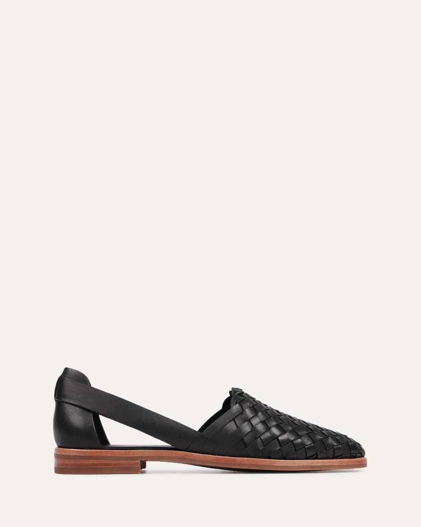 WISDOM CASUAL FLATS BLACK LEATHER Jo Mercer