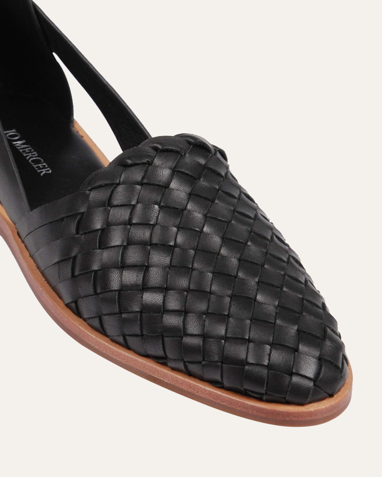 WISDOM CASUAL FLATS BLACK LEATHER image