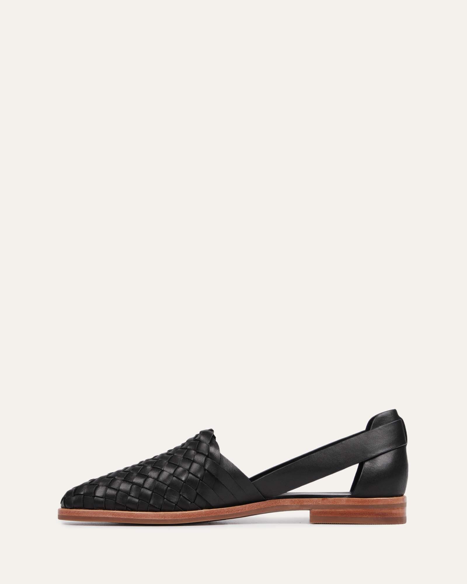 WISDOM CASUAL FLATS BLACK LEATHER image