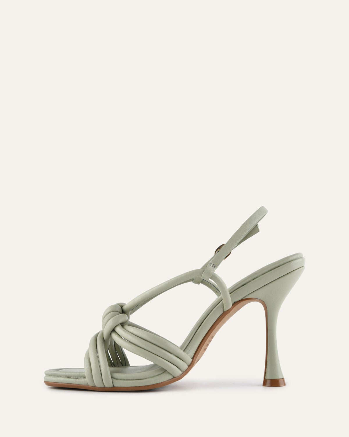 XANTHE HIGH HEEL SANDALS LIGHT SAGE LEATHER