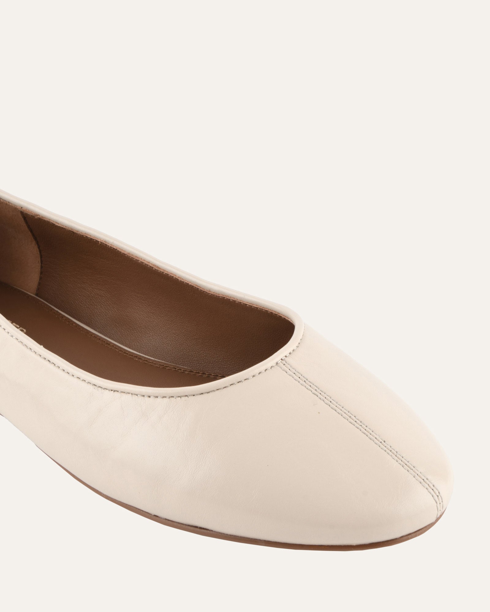 YARRA DRESS FLATS OFF WHITE LEATHER image