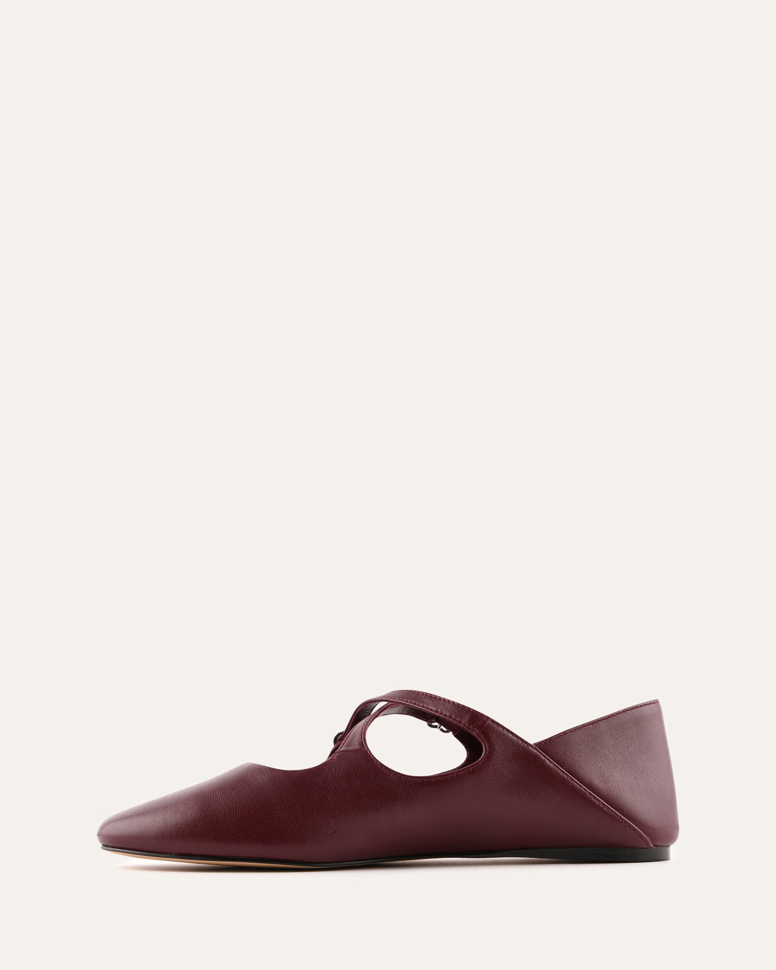 YASMINA CASUAL FLATS MERLOT LEATHER image