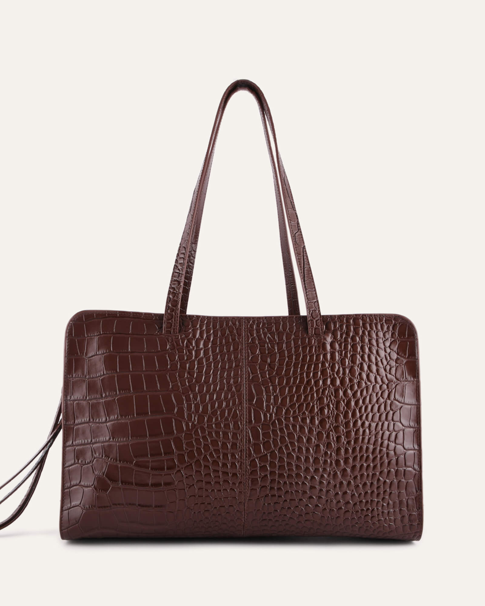 ZELIE SHOUDER BAG CHOCOLATE CROC