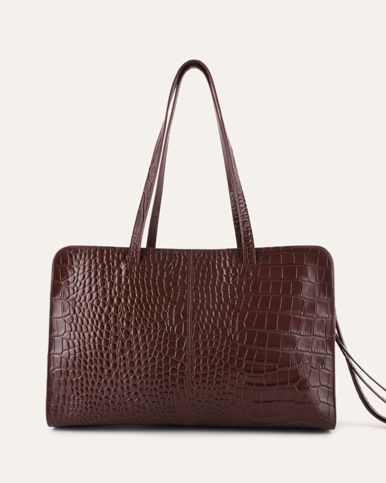 ZELIE SHOUDER BAG CHOCOLATE CROC image