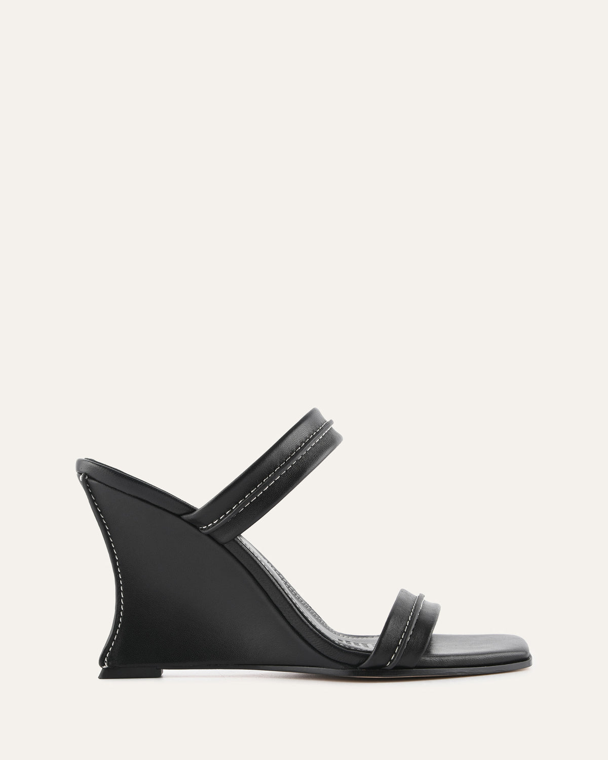 ZINNIA HIGH HEEL SANDALS BLACK LEATHER