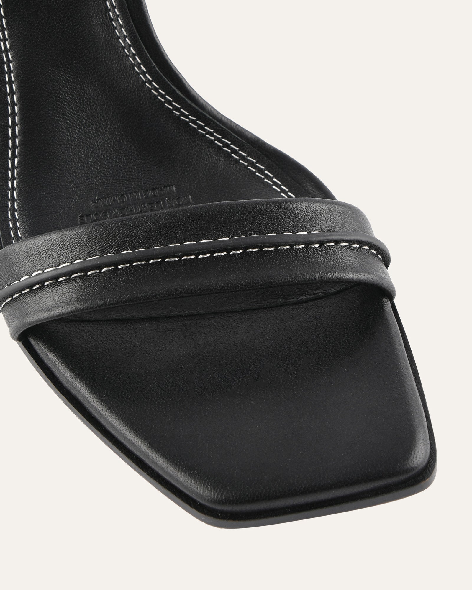 ZINNIA HIGH HEEL SANDALS BLACK LEATHER image