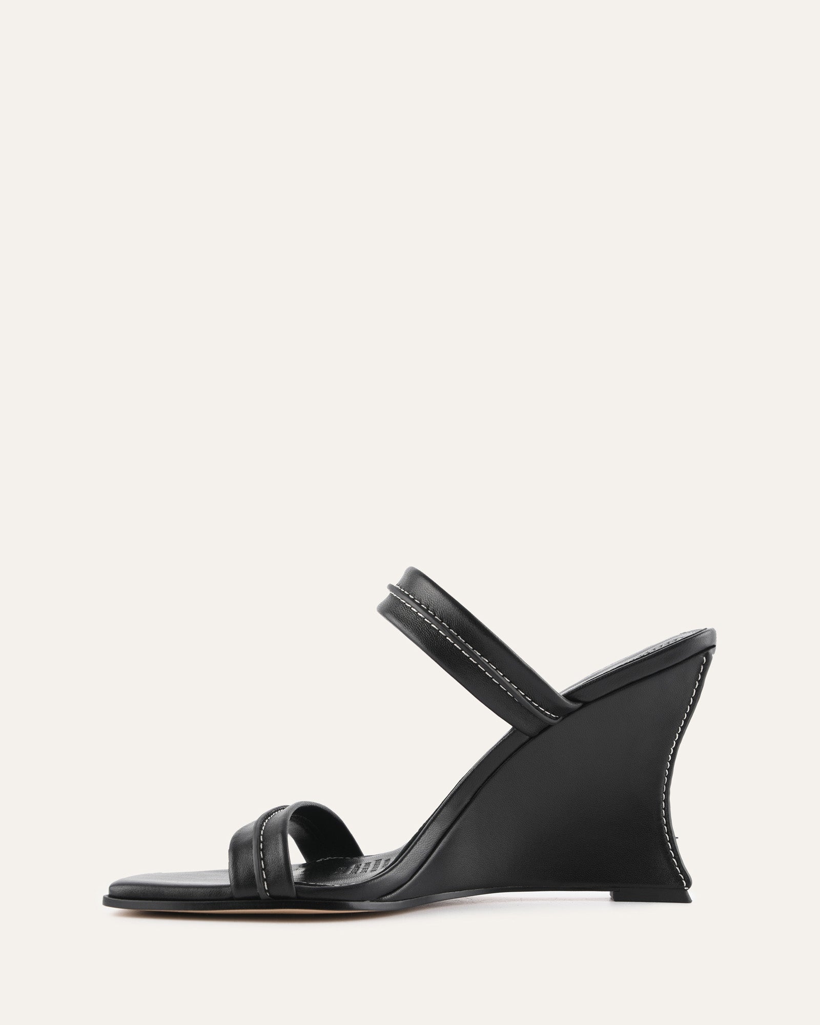 ZINNIA HIGH HEEL SANDALS BLACK LEATHER image