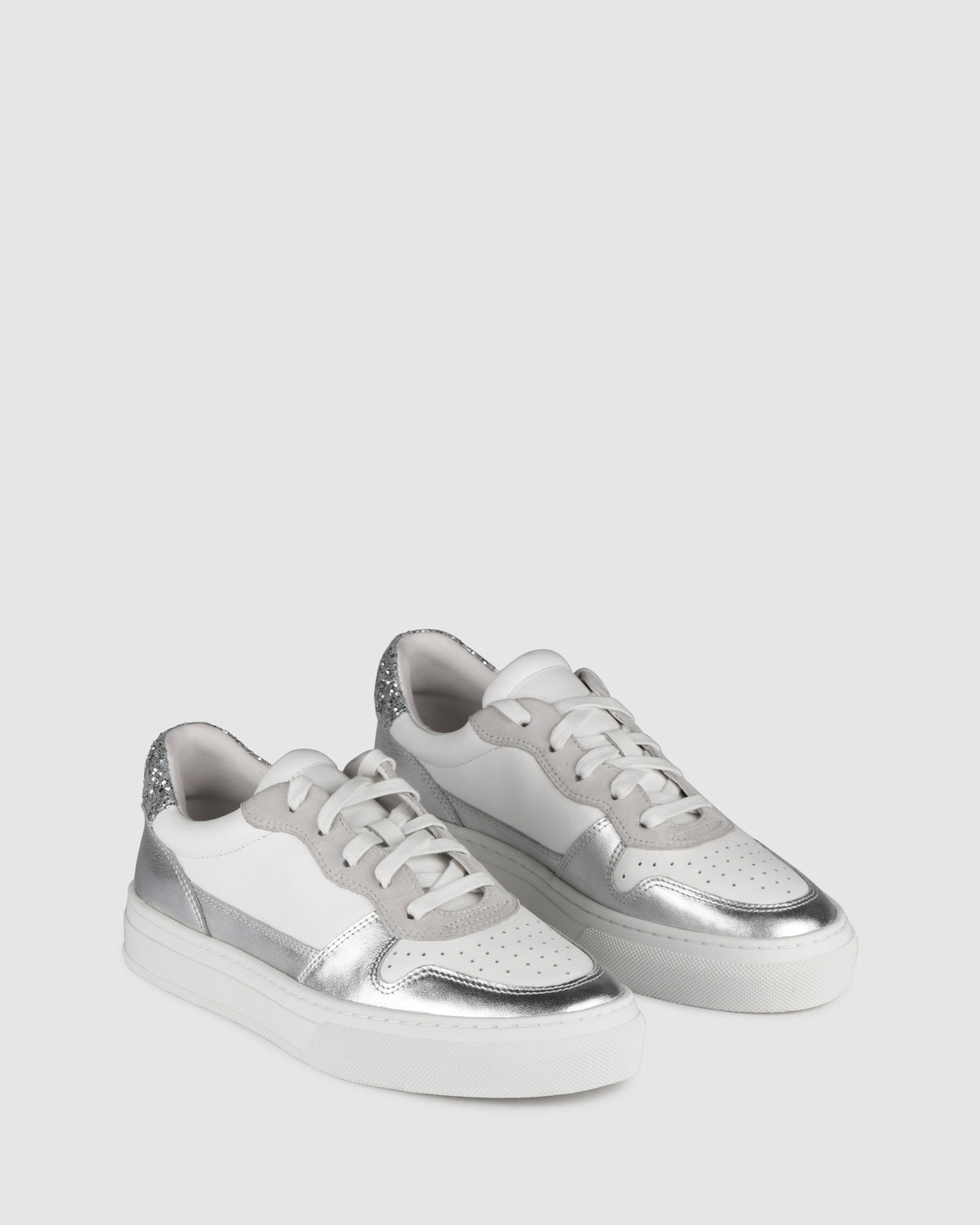 CANYON SNEAKERS WHITE SILVER LEATHER